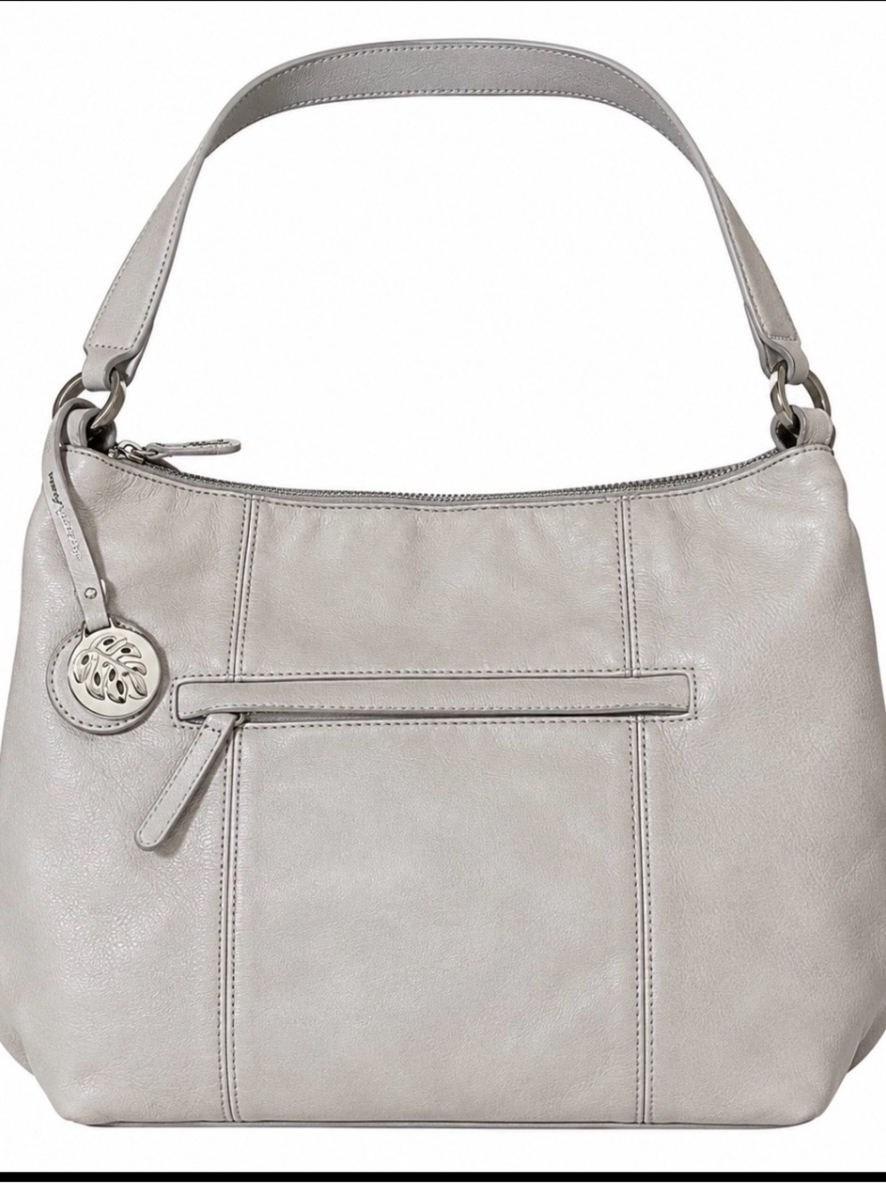 Tommy Bahama Medium Leather Beige/Tan Shoulder Handbag Purse shoulder bag